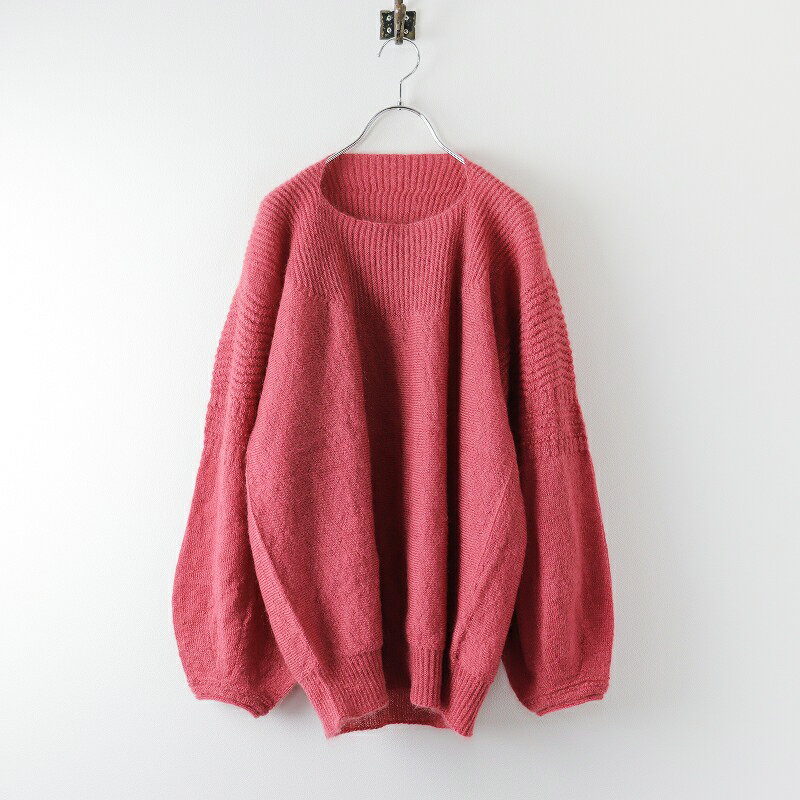 美品 ジョイスアディッド JoICEADDED Rounded Geometric Knit Sweater ラウンデッド ジオメトリック ニット /ピンク