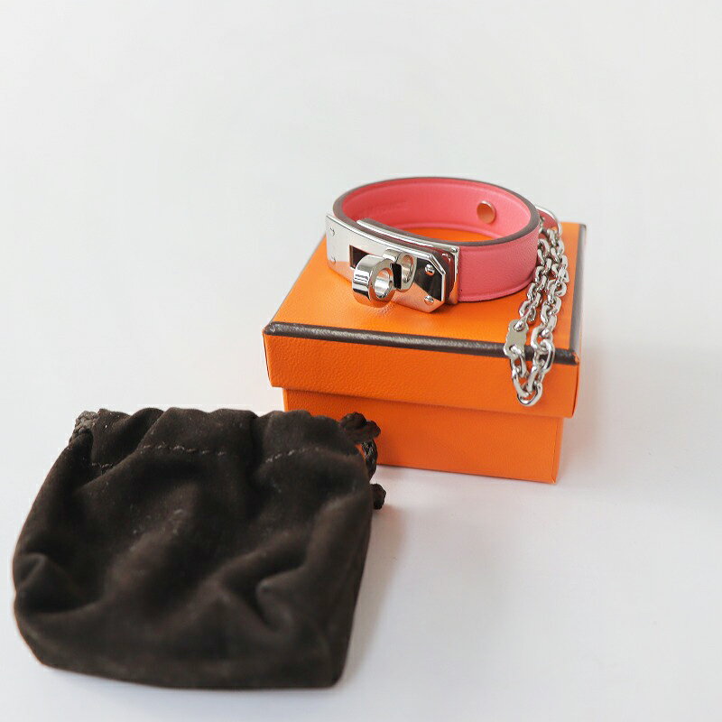 【期間限定価格】【オータムセール】美品 エルメス HERMES ケリー グローブホルダー ヴォースイフト /ピンク ローズ系 X シルバー ターンロック【240...