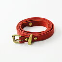 【サマーセール】マスターアンドコー MASTER&Co. レザーナローベルト 34/レッド【2400013843393】【中古】