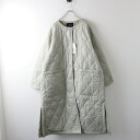 未使用 大きいサイズ アズノゥアズオオラカ AS KNOW AS olaca キルティングッドコート 17/ベージュ(グレー系) 中綿【2400013966467】【中古】