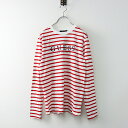 【期間限定価格】【サマーセール】新品未使用 ゲス GUESS MEN'S L/SLV TEE SHIRT S/レッド ホワイト ボーダー メンズ ロングスリーブTシャツ ロゴ【2400013977975】【中古】