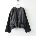【スプリングセール】コムコム コムデギャルソン COMME des GARCONS AD2020 ポリ縮リボン装飾 ノーカラージャケット S/ブラック【2400013995047】【中古】