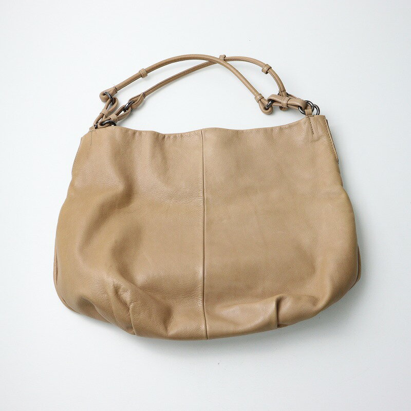 ハマノ 濱野 HAMANO 皇室御用達 レザートートバッグ/ベージュ 革 鞄【2400014038514】【中古】