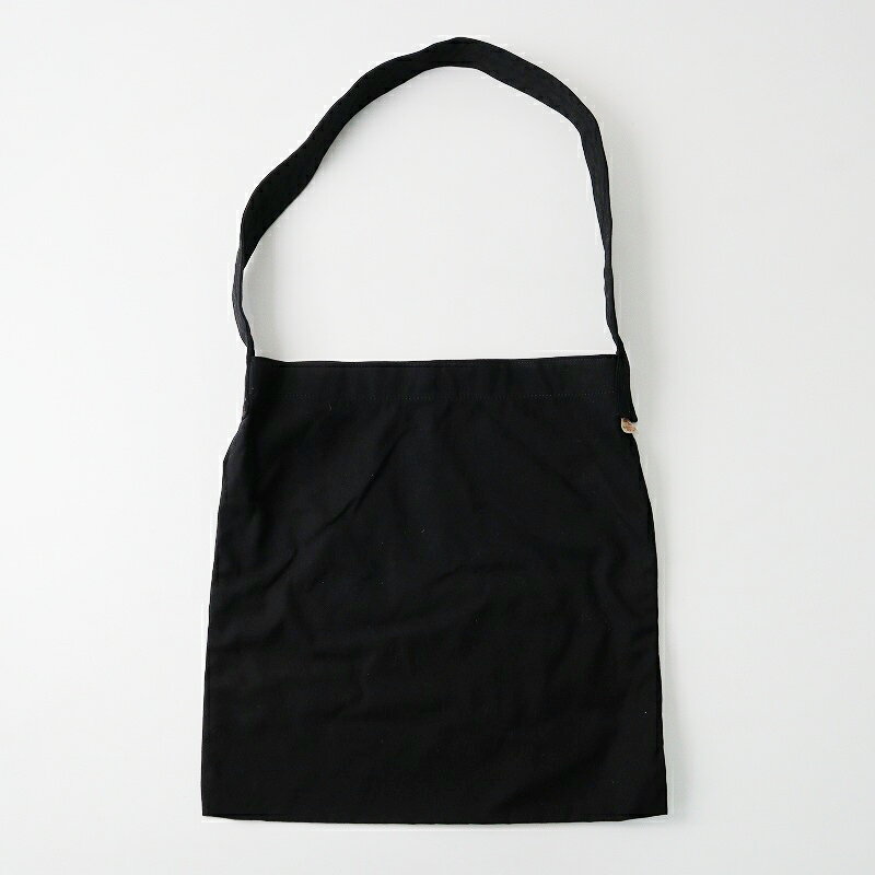美品 スレッドライン THREAD-LINE 松野屋 コットンキャンバス ショルダーバッグ /ブラック 黒 肩掛け【2400014064506】【中古】