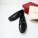 サルヴァトーレ フェラガモ Salvatore Ferragamo PARIGI ビット付ドライビングシューズ 7EE/コバルトパテントカーフ【24000300...