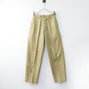 【期間限定価格】リノ LENO WIDE CHINO TROUSERS ワイドコットン チノ トラウザーズ 28/ベージュ ボトムス ロング テーパード ロング【2400014074031】【中古】