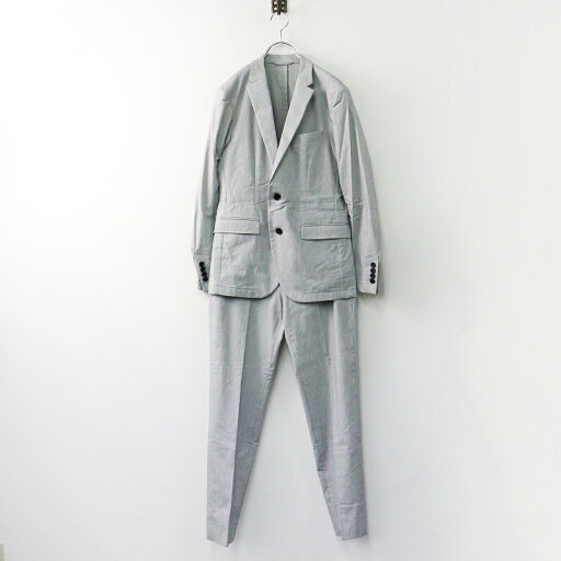 美品 2020SS メンズ JOSEPH HOMME ジョゼフオム リネンシャンブレーストレッチ セットアップスーツ 44/グレー 上下【2400030073605】【中古】 美品 2020SS メンズ JOSEPH HOMME ジョゼフオム リネンシャンブレーストレッチ セットアップスーツ 44/グレー 上下【2400030073605】【中古】