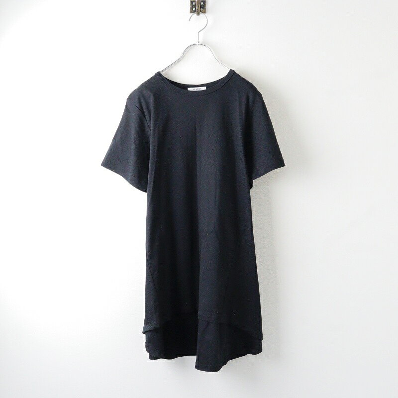 【期間限定価格】美品 ドゥーズィエムクラス Deuxieme Classe セルリ CELERI Flare Tee フィッシュテール フレア Tシャツ /ブラック 黒【2400014129120】【中古】