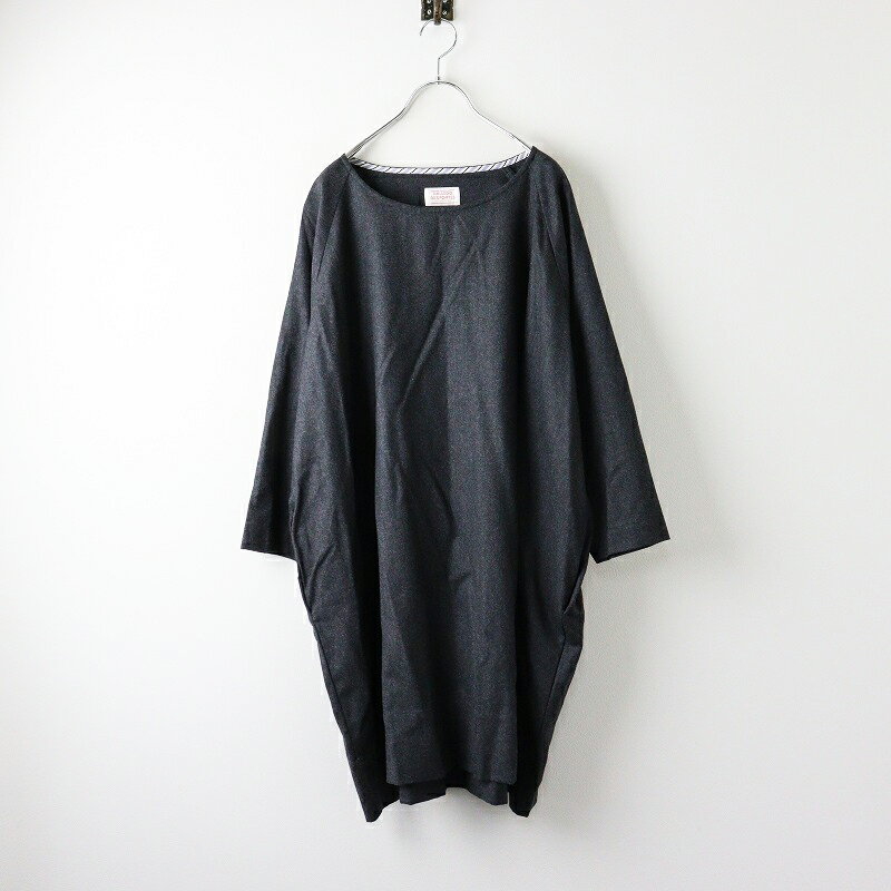 美品 ギャレゴデスポート GALLEGO DESPORTES 9211 Flannel フランネルウール プルオーバー チュニック S/ダークグレー【2400014163292】【中古】