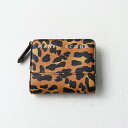 マークジェイコブス MARC JACOBS レオパード柄 コンパクト スナップボタンウォレット /ブラウン系 財布 サイフ【2400014157833】【中古】