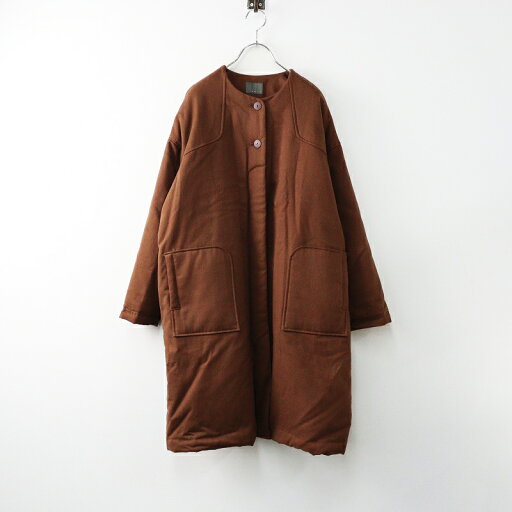 2022AW オローネ TANDEY タンディ 2つボタンのウォームコート/ブラウン アウター ジャケット ロング前開き【2400014169096】【中古】 2022AW オローネ TANDEY タンディ 2つボタンのウォームコート/ブラウン アウター ジャケット ロング前開き【2400014169096】【中古】