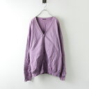 リノ LENO コットンニットカーディガン COTTON KNIT CARDIGAN 2/パープル系 トップス セーター 長袖 羽織り【2400014220988】【中古】
