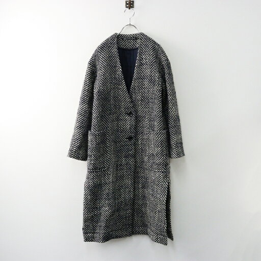 【期間限定価格】ニコルソンアンドニコルソン nicholson&nicholson WILLIAM ツイード ロングコート 38/ブラック 羽織り アウター ポケット【2400014270808】【中古】 【期間限定価格】ニコルソンアンドニコルソン nicholson&nicholson WILLIAM ツイード ロングコート 38/ブラック 羽織り アウター ポケット【2400014270808】【中古】