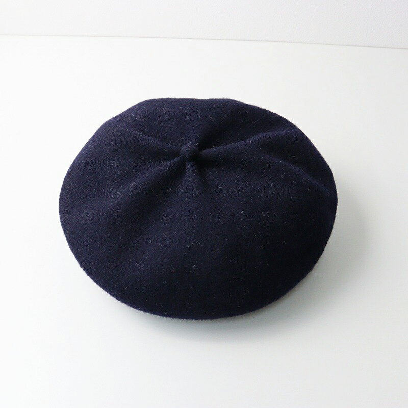 【期間限定価格】美品 マチュアーハ mature ha. Beret top gather トップギャザー ウールベレー帽 /ネイビー 帽子 秋冬【2400014266610】【中古】