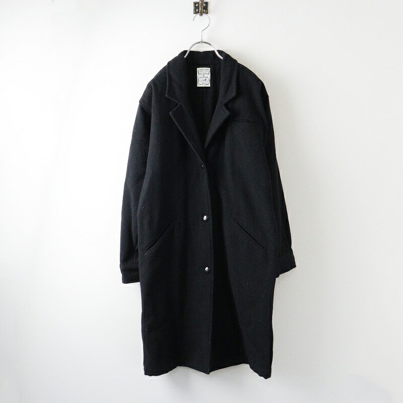 ハグオーワー クロスアンドクロス HUG O WaR Cloth&Cross ウールロングコート/ブラック アウター【2400014260274】【中古】