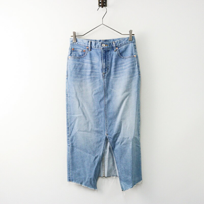 2022SS 定価2.8万 ミューズ ドゥーズィエムクラス MUSE Deuxieme Classe DENIM SLIT スカート 34/ブルー デニム【2400014282375】【中古】