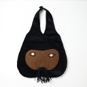 美品 2023-24AW 完売品 ミナペルホネン mina perhonen usa bag ウサバッグ 大/ブラック かばん 鞄 ウサギ ベルベット【2400...
