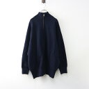 【期間限定価格】2023AW カレンソロジー Curensology ダブルフェイスニットブルゾンジャケット F/ネイビー コットンカシミヤ混 ジップ【2400...