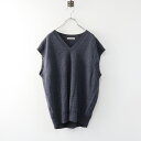 【期間限定価格】美品 2024AW プラージュ Plage Oversized ベスト/グレー系 ウール ニット オーバーサイズ ノースリーブ Vネック【2400014332193】【中古】