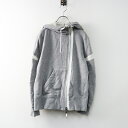 2020SS コレクション サカイ sacai 20-05041 Sweat Jersey Hoodie ダブルジップパーカー 1/グレー スウェット 羽織り【...