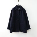 【期間限定価格】定価5.2万 2022AW MHL. MARGARET HOWELL FELTED SHETLAND WOOL ジャケット 1/ネイビー シェットランド ウール【2400014363128】【中古】(4)
