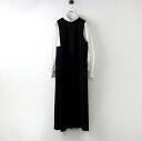 【期間限定価格】エンフォルド ENFOLD KNIT-LAYERED PLEATS DRESS ニットレイヤードプリーツドレス 36/ブラック ホワイト ワンピ...