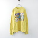 未使用 定価2.4万 2024AW カールヘルム Karl Helmut ネームワッペンいっぱいアップリケトレーナー 4(L)/イエロー メンズ【2400014...