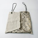 人気アイテム マニプリ manipuri スカーフXキャンバス トートバッグ ベージュ/TOTE BAG【2400014390193】【中古】