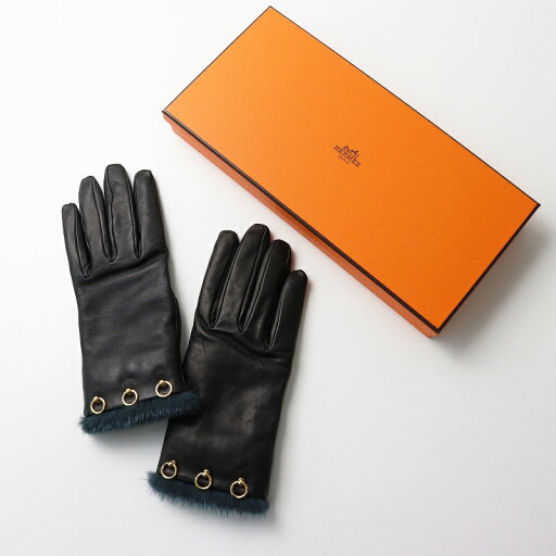 美品 女性用 エルメス HERMES NIMI DOG ミニドッグ ミンクファー使 ラムスキン レザーグローブ 7 ブラックXゴールド【2400014402087】【中古】 美品 女性用 エルメス HERMES NIMI DOG ミニドッグ ミンクファー使 ラムスキン レザーグローブ 7 ブラックXゴールド【2400014402087】【中古】
