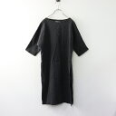 【期間限定価格】エヴァムエヴァ evam eva リネンコットンウール スリット ワンピース /チャコールグレー トップス プルオーバー 【2400014394634】【中古】