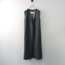 ソージュ SOEJU ウールライクロングジレベスト /グレー 羽織り ノースリーブ ワンピース レイヤード【2400014394269】【中古】
