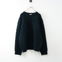 【期間限定価格】スティーブンアラン Steven Alan 7GAUGE CABLE KNIT PULLOVER ケーブルニット プルオーバー M/グリーン トップス【2400014396409】【中古】