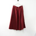 大きいサイズ アズノウアズ オオラカ AS KNOW AS olaca キレイなカタチのSK ロングスカート */レッド フレア タック【2400014394924】【中古】