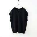 2024SS アパルトモン L'Appartement COTTON WOOL KNIT VEST コットンウールニットベスト Vネック ブラック【240001...
