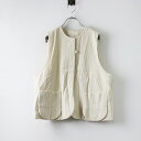 【期間限定価格】美品 アエカブラン AECA BLANC コーデュロイベスト 40/アイボリー コットン ジレ アウター 羽織り【2400014415131】【中古】