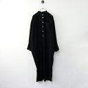 【期間限定価格】美品 2024AW エンフォルド ENFOLD PEツイル COCOON BLOUSE DRESS 36/ブラック コクーンブラウスドレス ワン...