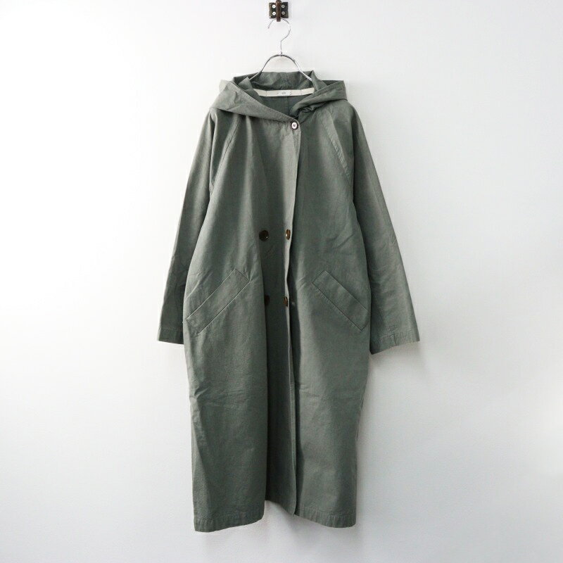 クラスカ ハウ HAU canvas コットン フーデッド キャンバスコート F/カーキ系 モス 羽織り アウター フード 前開き【2400014412635】【中古】