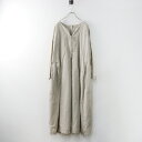 【期間限定価格】美品 定価33000円 2024AW ネストローブ nest Robe リネンサイドタック2wayワンピース F ナチュラル/麻 【240001...