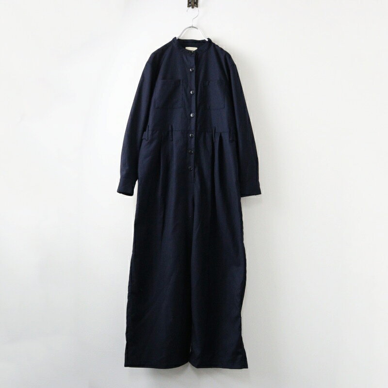 未使用 保管品 定価12430円 2025SS フリークスストア FREAK'S STORE タック入り ジャンプスーツ F ネイビー【2400014420715】【中古】