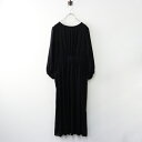 【期間限定価格】美品 ハグオーワー クロスアンドクロス Cloth&Cross ポリエステル ラメドットPT シフォンロングワンピース 1 ブラック【24000...
