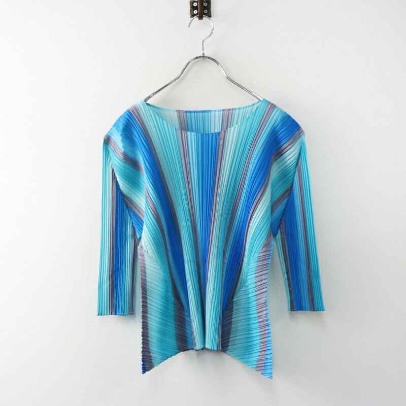 美品♡PLEATS PLEASE ハイネックカットソー 水色 3 楽天市場】issey miyake pleats please(Tシャツ・カットソー