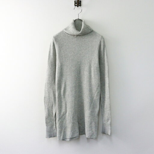 マオメイド mao made タートルネックワッフルニット F/グレー コットン プルオーバー ハイネック トップス 長袖【2400014454062】【中古】 マオメイド mao made タートルネックワッフルニット F/グレー コットン プルオーバー ハイネック トップス 長袖【2400014454062】【中古】