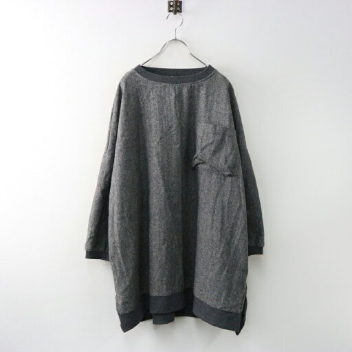 美品 マーブルシュッド marble SUD ウールリブポケットプルオーバー/グレー チュニック ワンピース ドレス【2400014465679】【中古】 美品 マーブルシュッド marble SUD ウールリブポケットプルオーバー/グレー チュニック ワンピース ドレス【2400014465679】【中古】