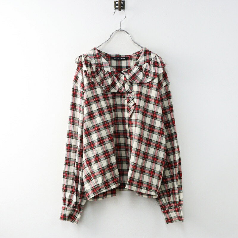 ミズイロインド mizuiroindブラウスチェックゆったり麻綿日本製 ミズイロインド mizuiroindブラウスチェックゆったり麻綿日本製