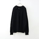 2023AW サンプル品 メンズ マーガレットハウエル MARGARET HOWELL WASHABLE WOOL CASHMERE ニット L/ブラック【24...