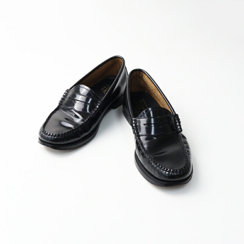 【期間限定価格】ジーエイチバス G.H.BASS WEEJUNS ガラスレザー ペニーローファー 35/ブラック シューズ コインローファー 【24000144...