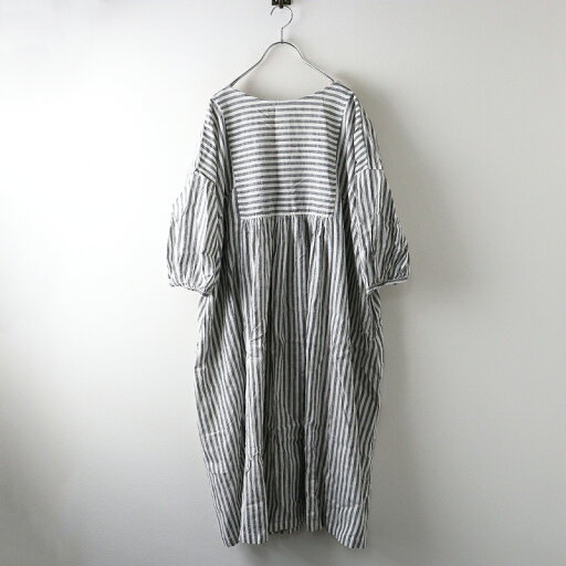【期間限定価格】2024SS ネストローブ nest Robe 【UpcycleLino】ストライプヨーク2wayワンピース F/グレー ホワイト 【2400014509113】【中古】 【期間限定価格】2024SS ネストローブ nest Robe 【UpcycleLino】ストライプヨーク2wayワンピース F/グレー ホワイト 【2400014509113】【中古】