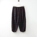 2023AW ブラックコムデギャルソン BLACK COMME des GARCONS ブロックチェック柄 寅壱パンツ XS/ブラック レッド【2400014537857】【中古】|詳細画像