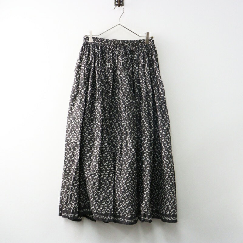 未使用★メゾンドソイル　 キルティング ギャザーチュニック　FREE maison de soil メゾン ド ソイル コットン ゲンチアナ フラワー