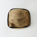 マチュアーハ mature ha. MBOX-101SWE BOXED HAT 11cm brim switch color line edge/ベージュ ネイビー ボックスハット【2400014534917】【中古】